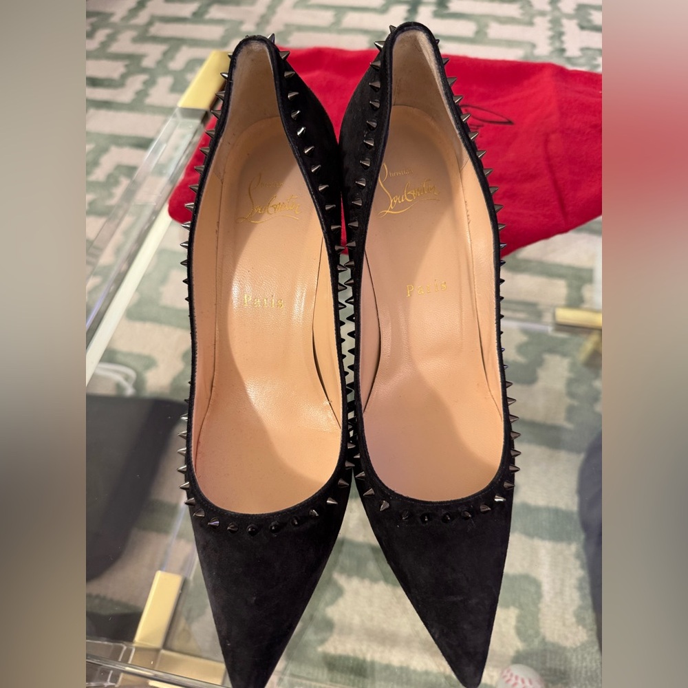Christian Louboutin Black Spiked Women's Heels